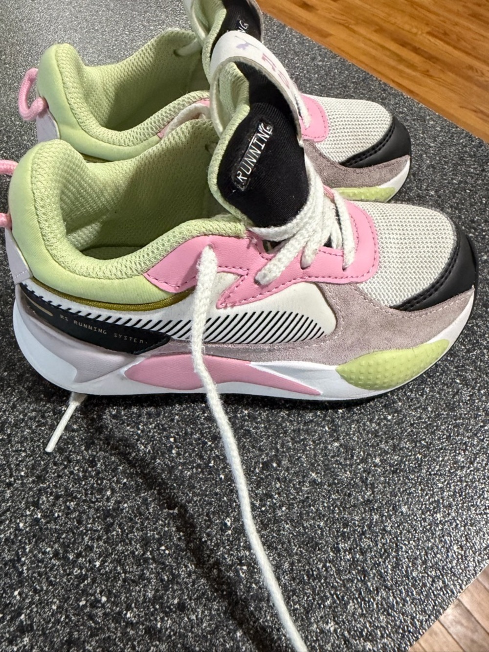 Kids Pink & Lime Fashion Sneakers - Running Style